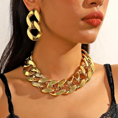 Punk Short Thick Cuban Link Choker Necklaces