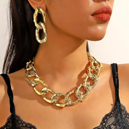 Punk Short Thick Cuban Link Choker Necklaces