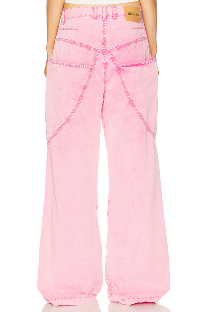 Pink Rendered Denim Suit