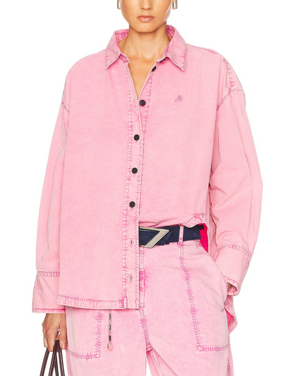 Pink Rendered Denim Suit