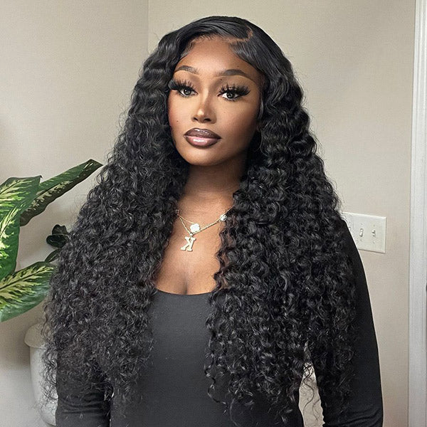 13x4 Water Wave Lace Frontal 100% Human  Wig
