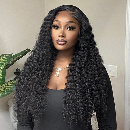 13x4 Water Wave Lace Frontal 100% Human  Wig