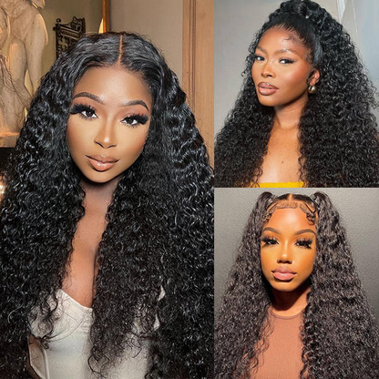 13x4 Water Wave Lace Frontal 100% Human  Wig