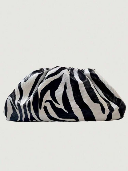 Fashionable Zebra Soft Cloud Handbag