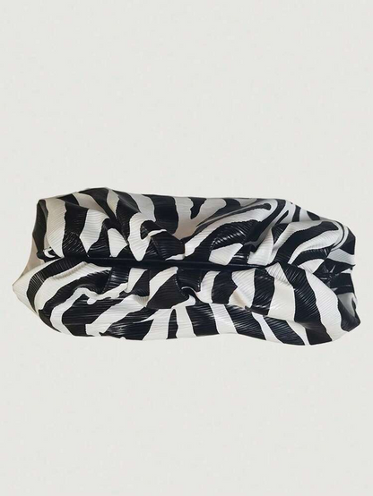 Fashionable Zebra Soft Cloud Handbag