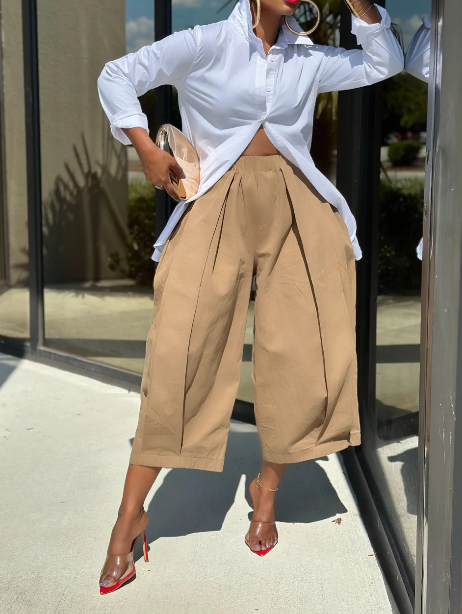 Khaki  Culottes