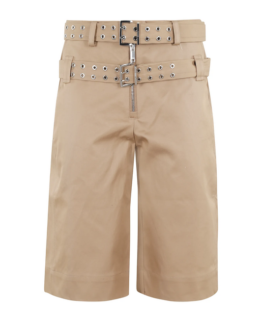 Cotton Shorts With Belt