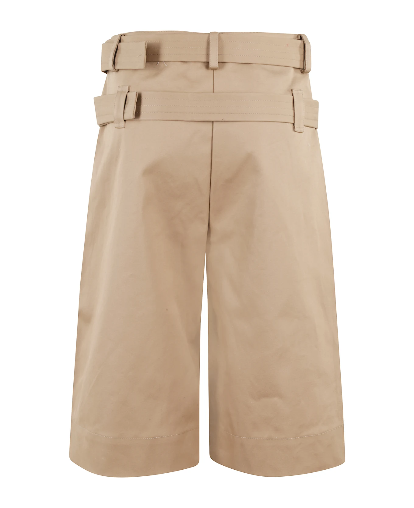 Cotton Shorts With Belt