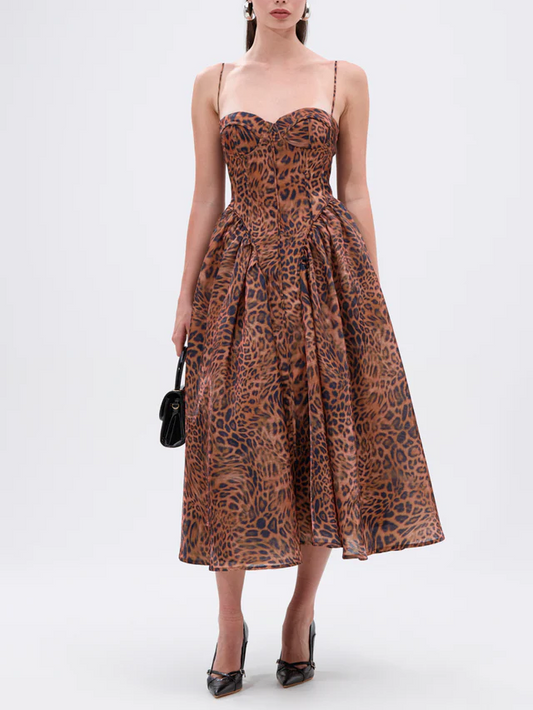 Leopard Print Sleeveless Dress
