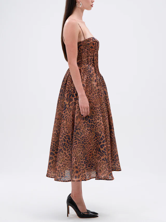 Leopard Print Sleeveless Dress