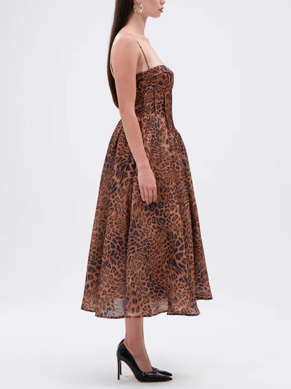 Leopard Print Sleeveless Dress