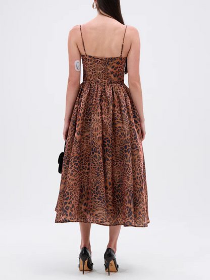 Leopard Print Sleeveless Dress