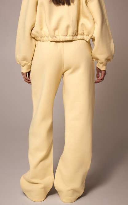 Butter Cream Coat + Drawcord Hem Sweatpants