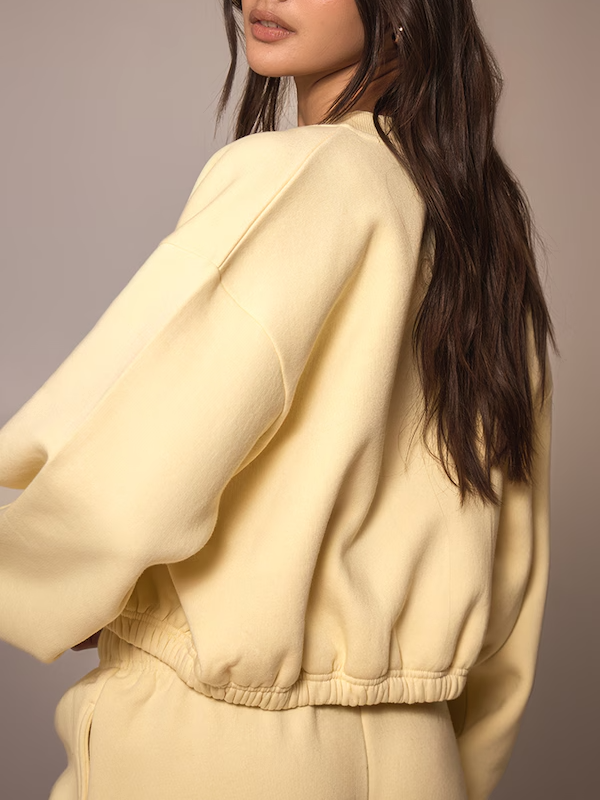 Butter Cream Coat + Drawcord Hem Sweatpants