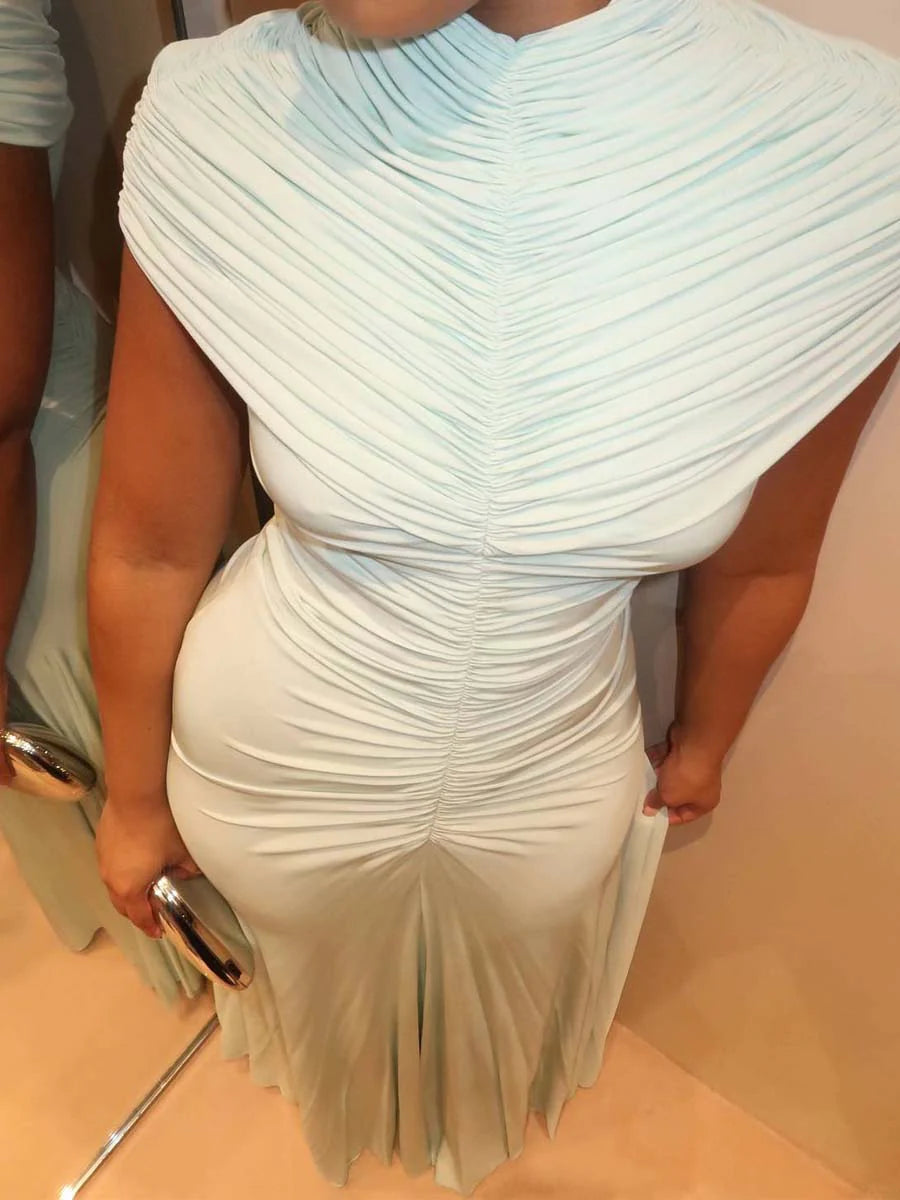 Sleeveless Pleated Dress