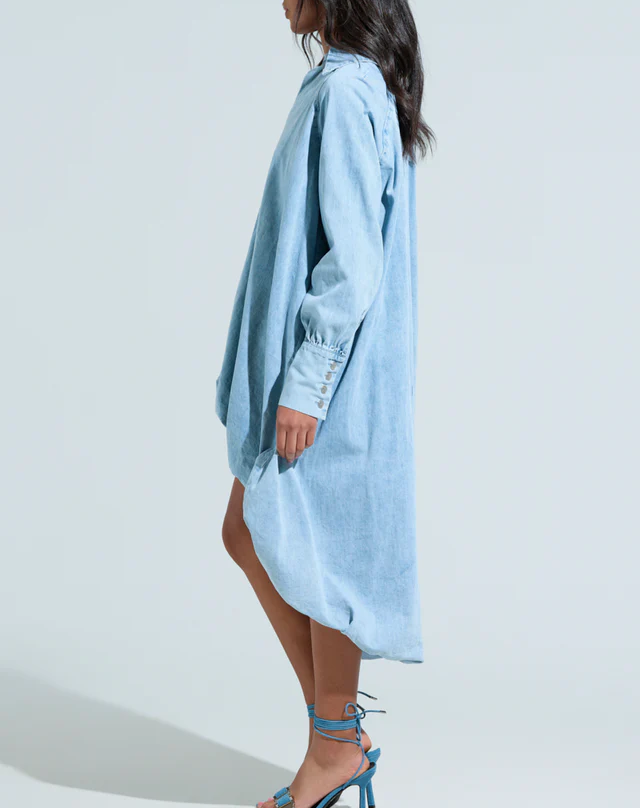 High-Low Denim Dress