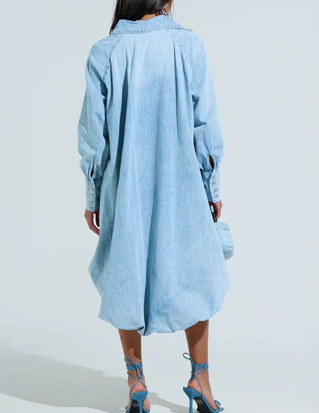 High-Low Denim Dress