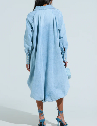 High-Low Denim Dress