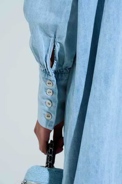 High-Low Denim Dress