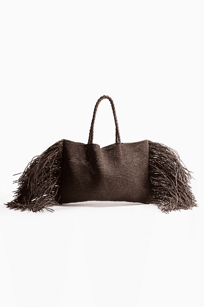 Fringed Straw Bag
