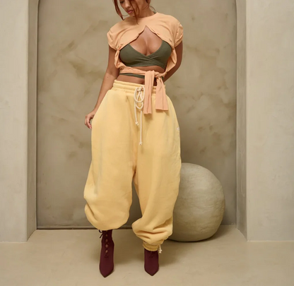 Cloud Teddy Vest Super Jogging Pants 2-Piece Set