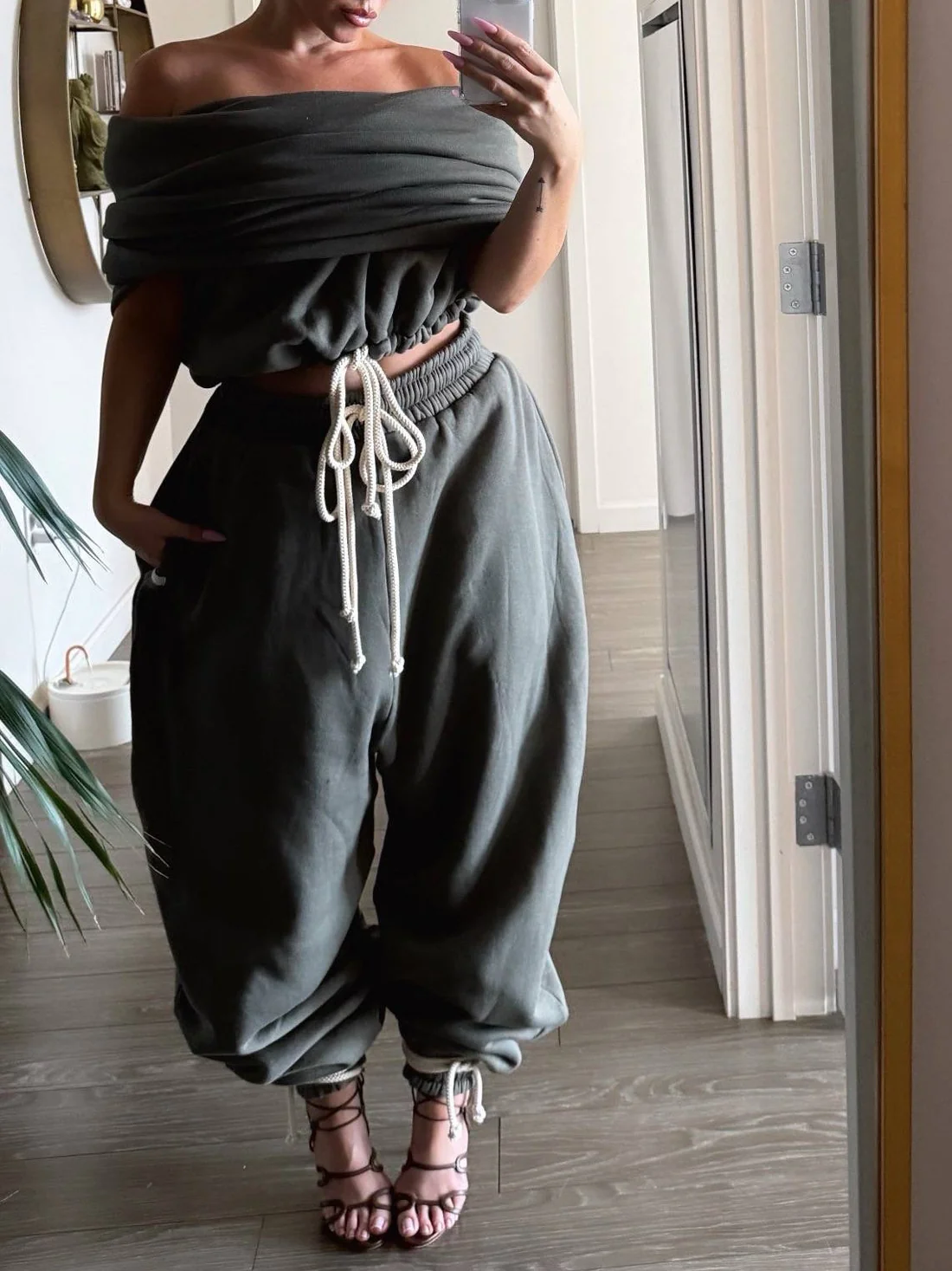 Cloud Teddy Vest Super Jogging Pants 2-Piece Set