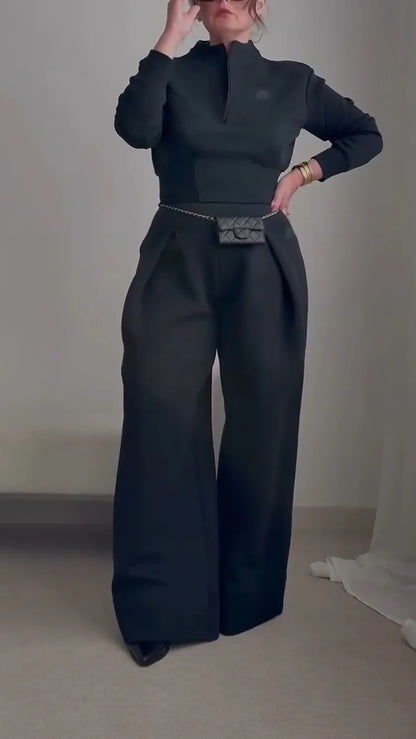 Half-Zip Sports Top + Sports Pants