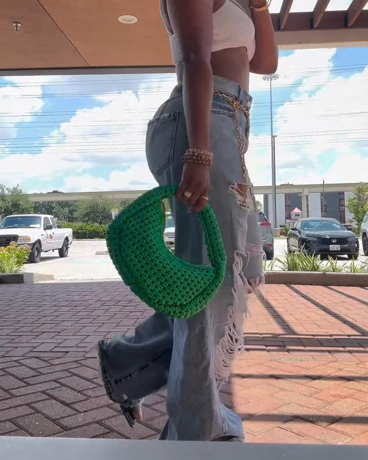 Cut-out Tassel Jeans - Slight Stretch