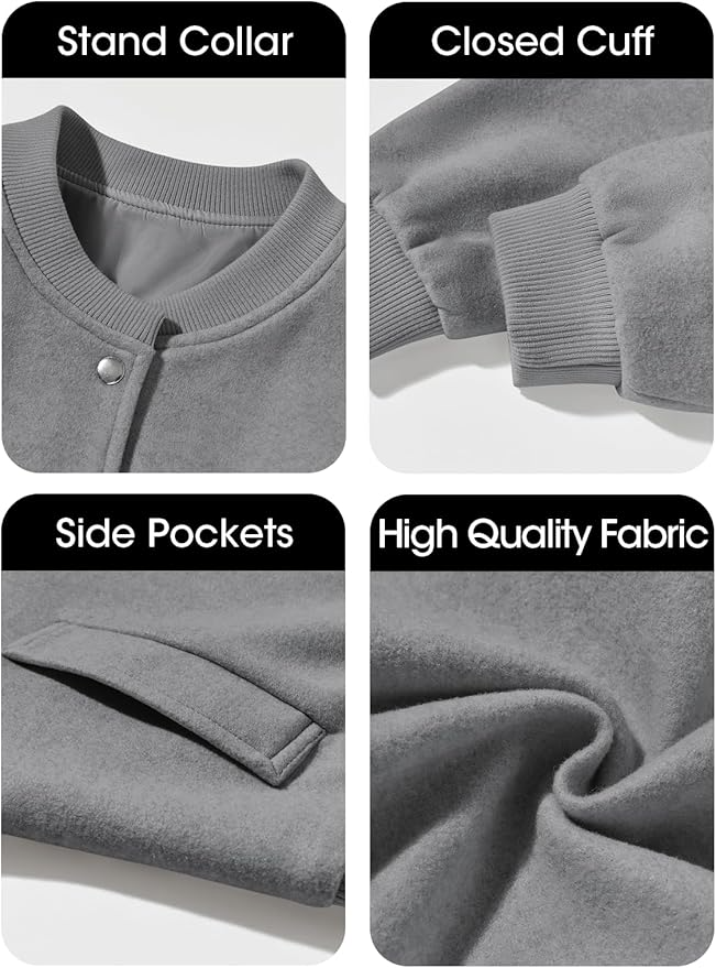 Short Sports-Style Wool Coat