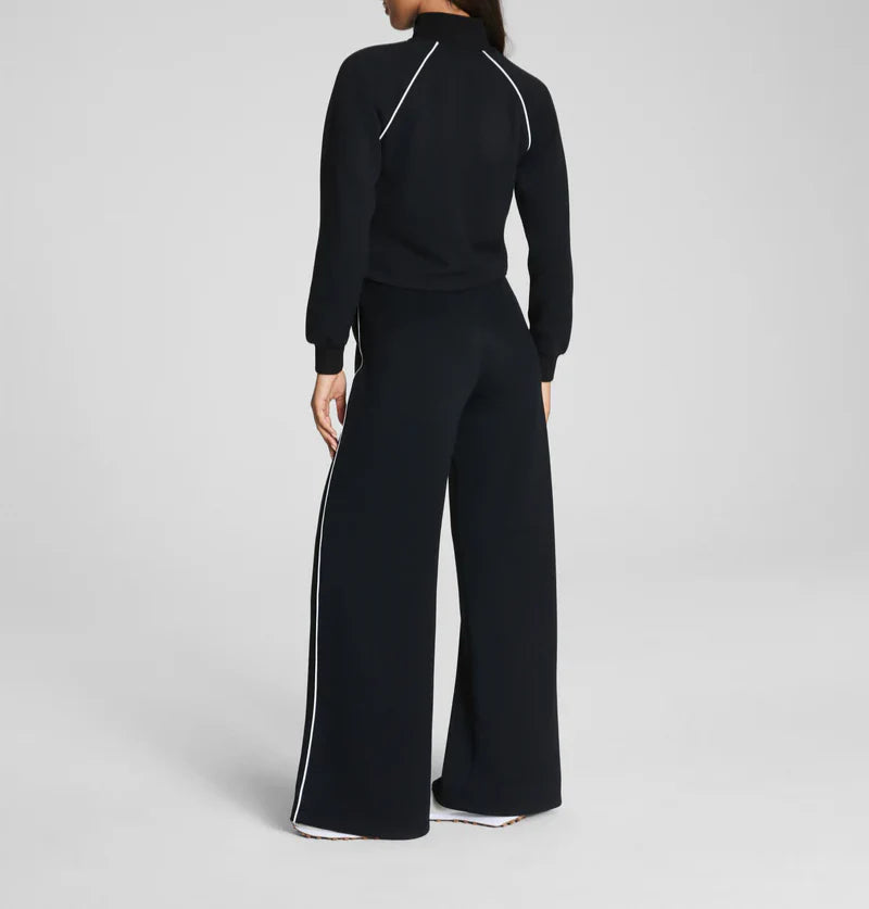 Long-sleeved half-zip jumpsuit