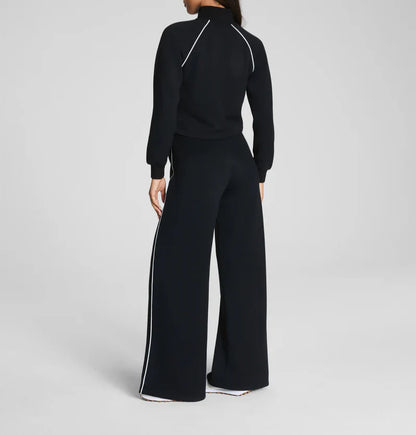 Long-sleeved half-zip jumpsuit