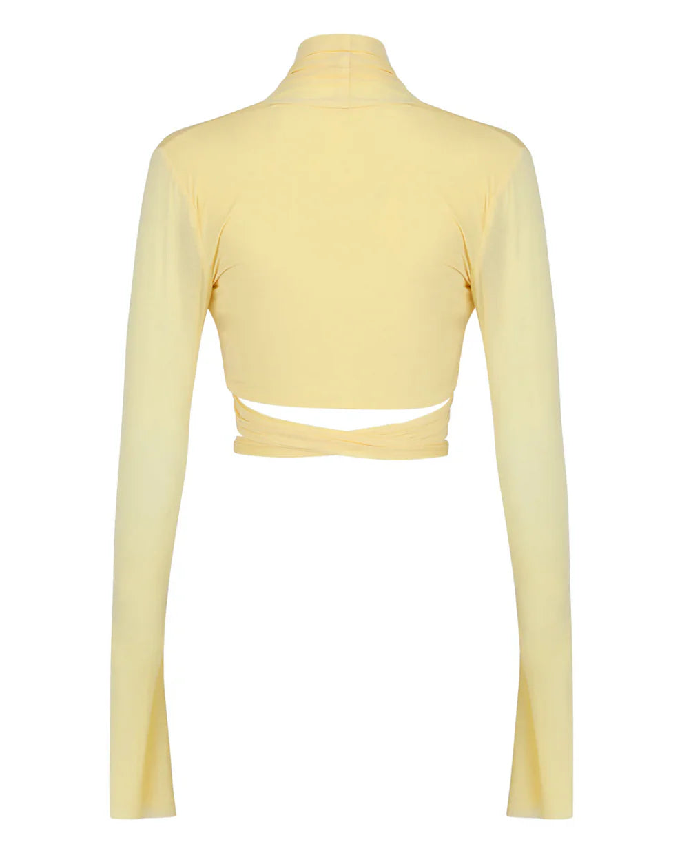 Cropped high-neck wrap top + loose sweatpants set