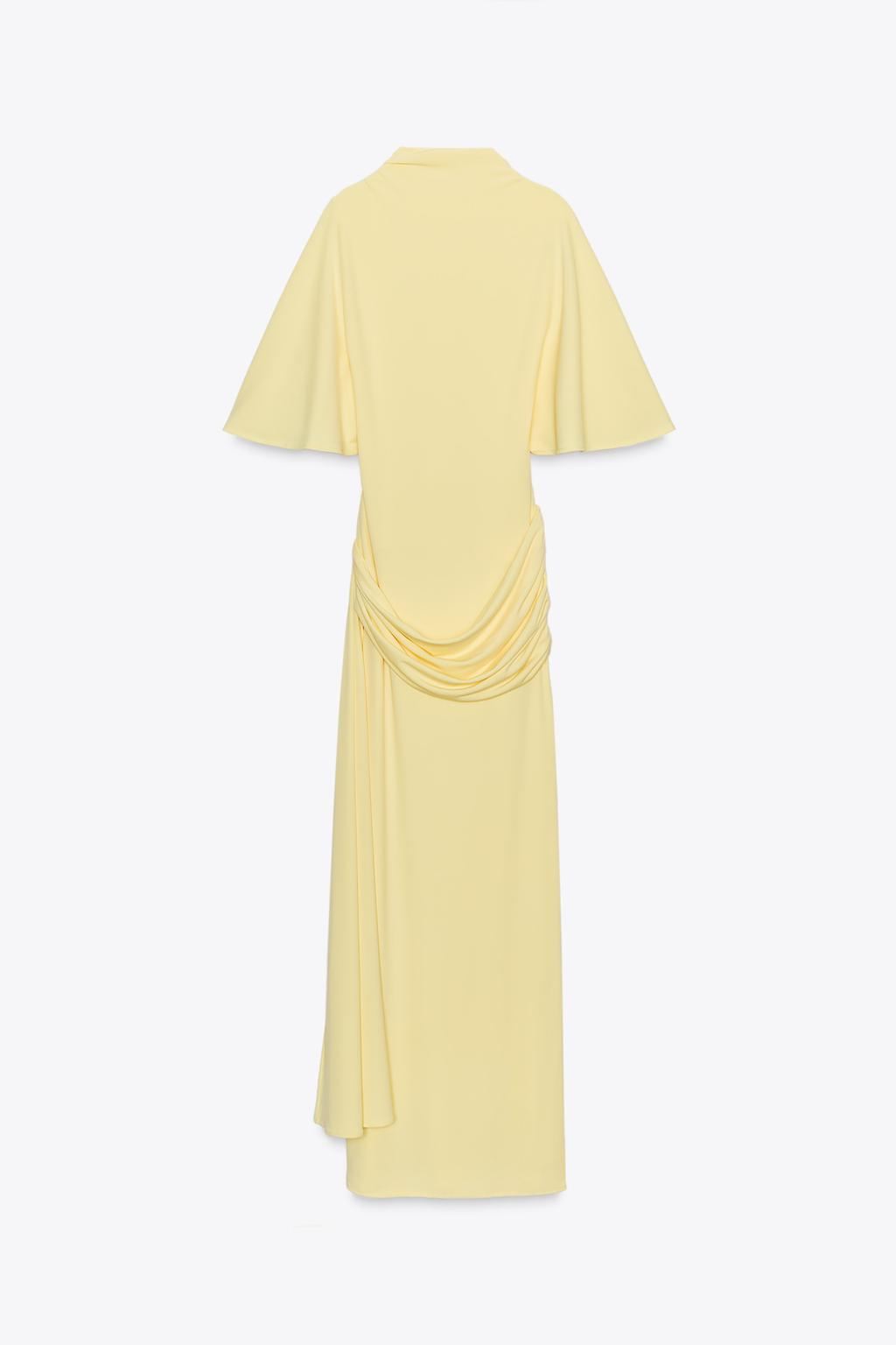 Open Back Cape Long Dress