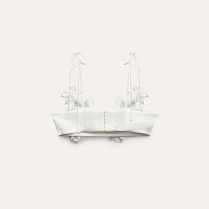 Floral Cropped Top+Pleated Skirt