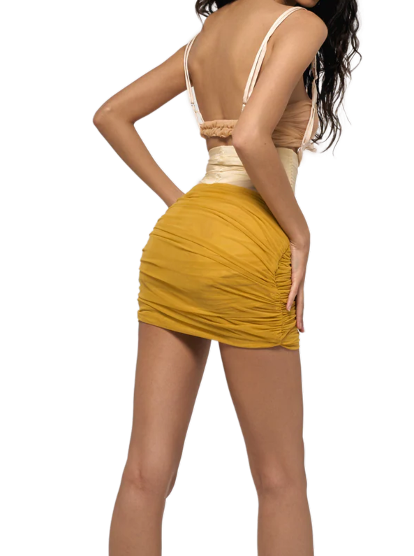 Floral Cropped Top+Pleated Skirt