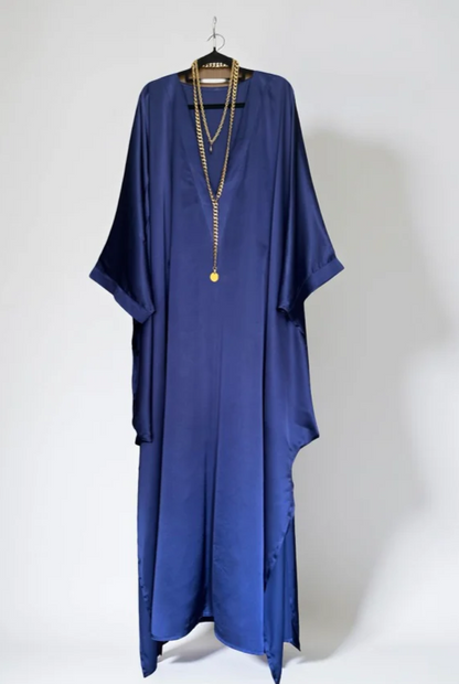 Silk Batwing Sleeve Dress