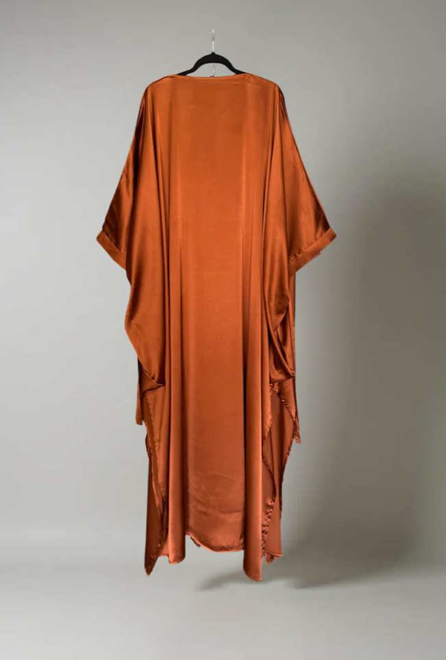 Silk Batwing Sleeve Dress