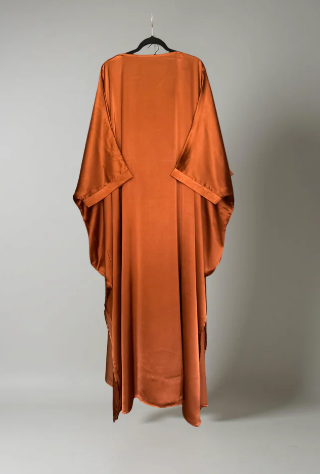 Silk Batwing Sleeve Dress