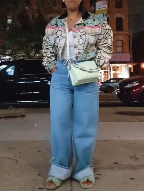 Mixed-Color Graffiti Jacket