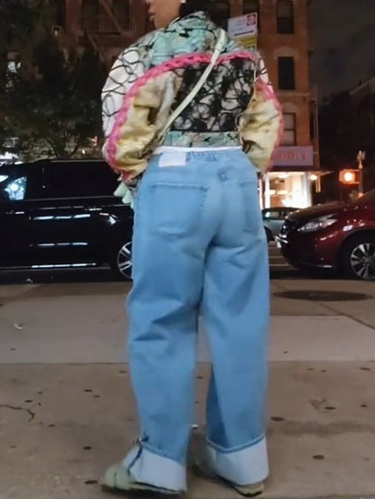 Mixed-Color Graffiti Jacket