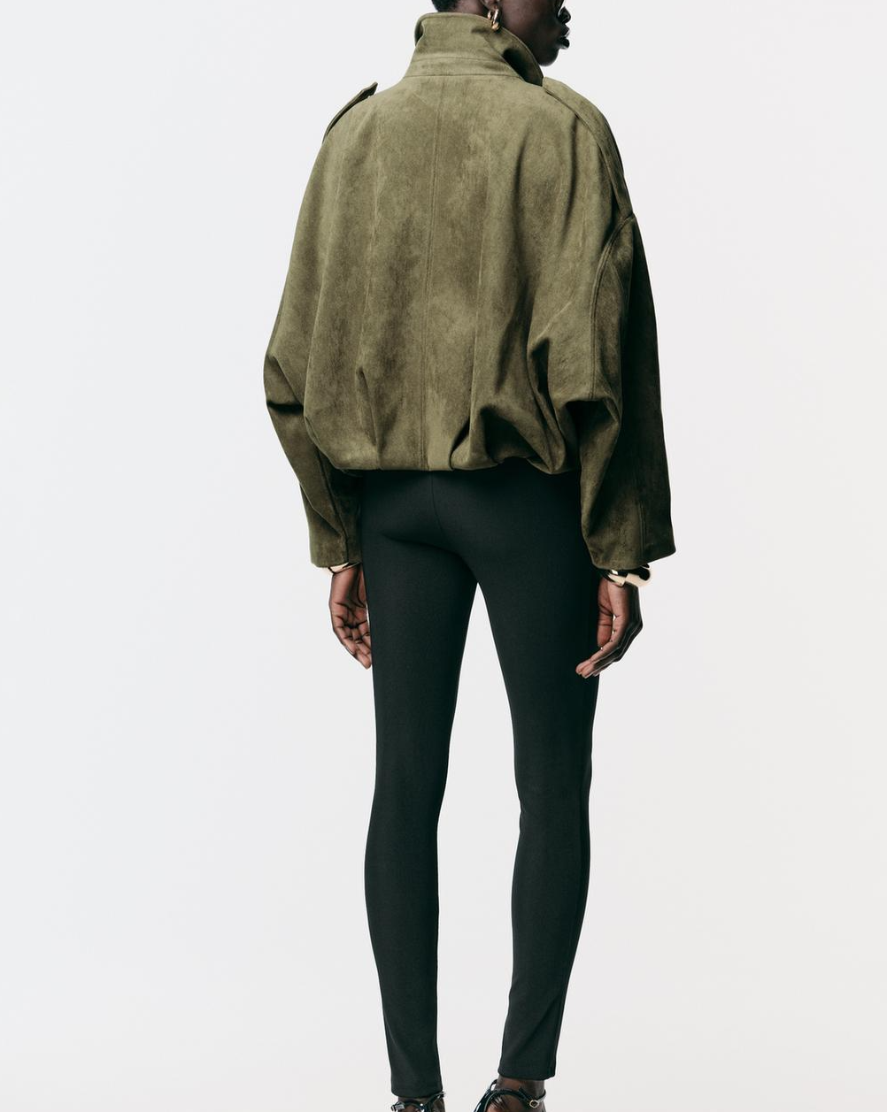 Faux Suede Bomber Jacket