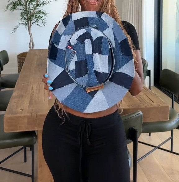 Patchwork Denim Hat