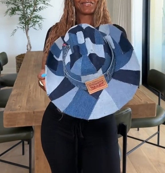 Patchwork Denim Hat