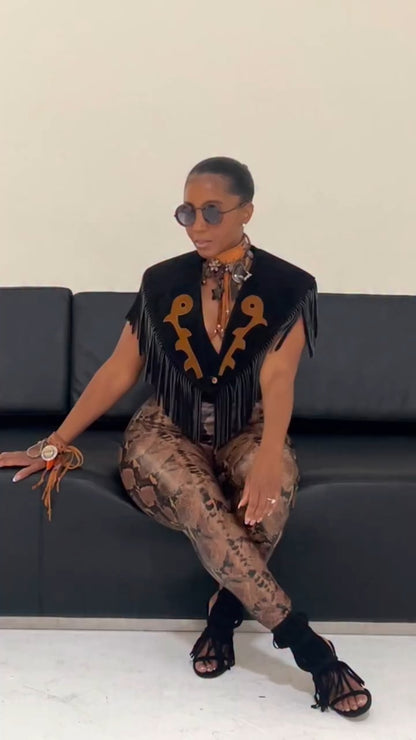 Fringed Hem Vest Top