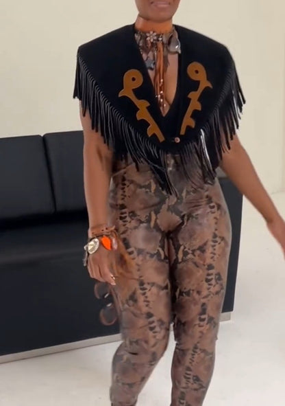 Fringed Hem Vest Top