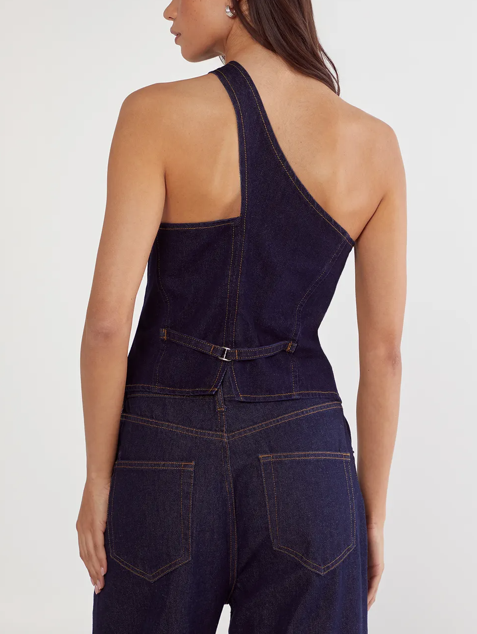 Denim Asymmetric Top