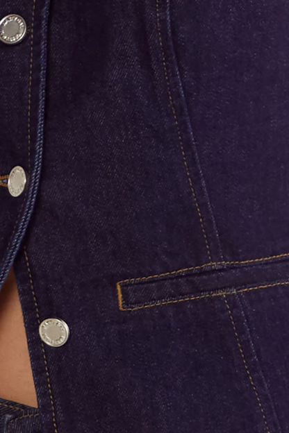 Denim Asymmetric Top