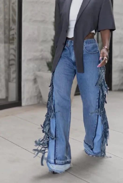 Fringed Statement Jeans