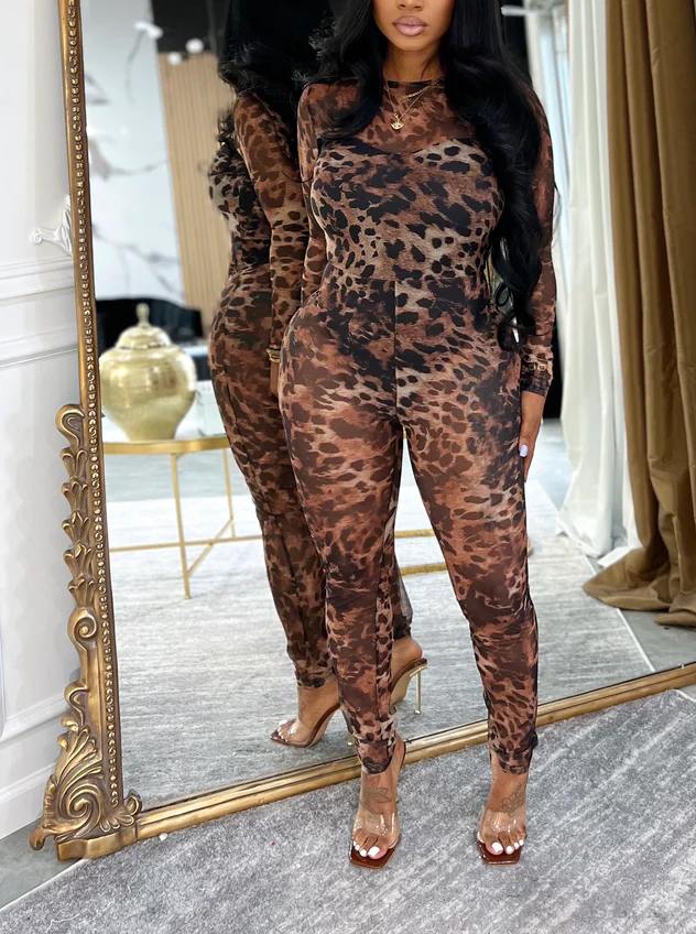 Leopard-Print Sexy Jumpsuit