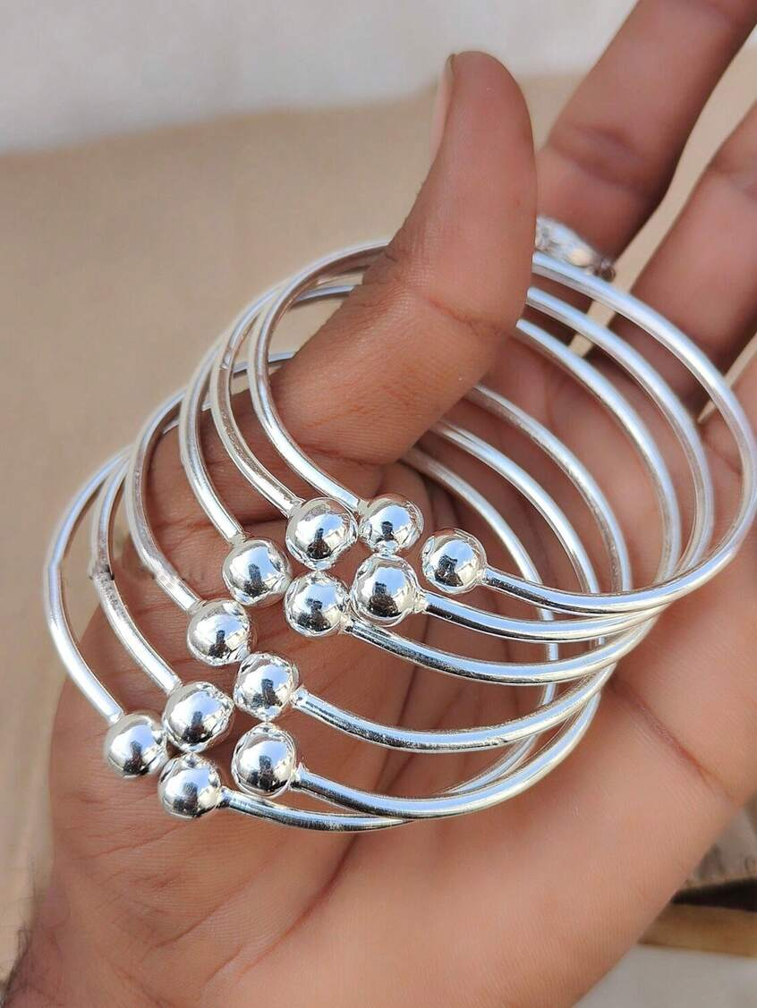 5pcs Retro Boho Thick Bangles Bracelets